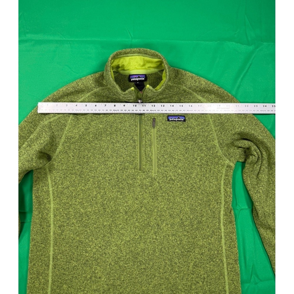 Patagonia Better Sweater Jacket Men Medium Green 1/4 Zip Pullover Fleece Hiking - Picture 5 of 8
